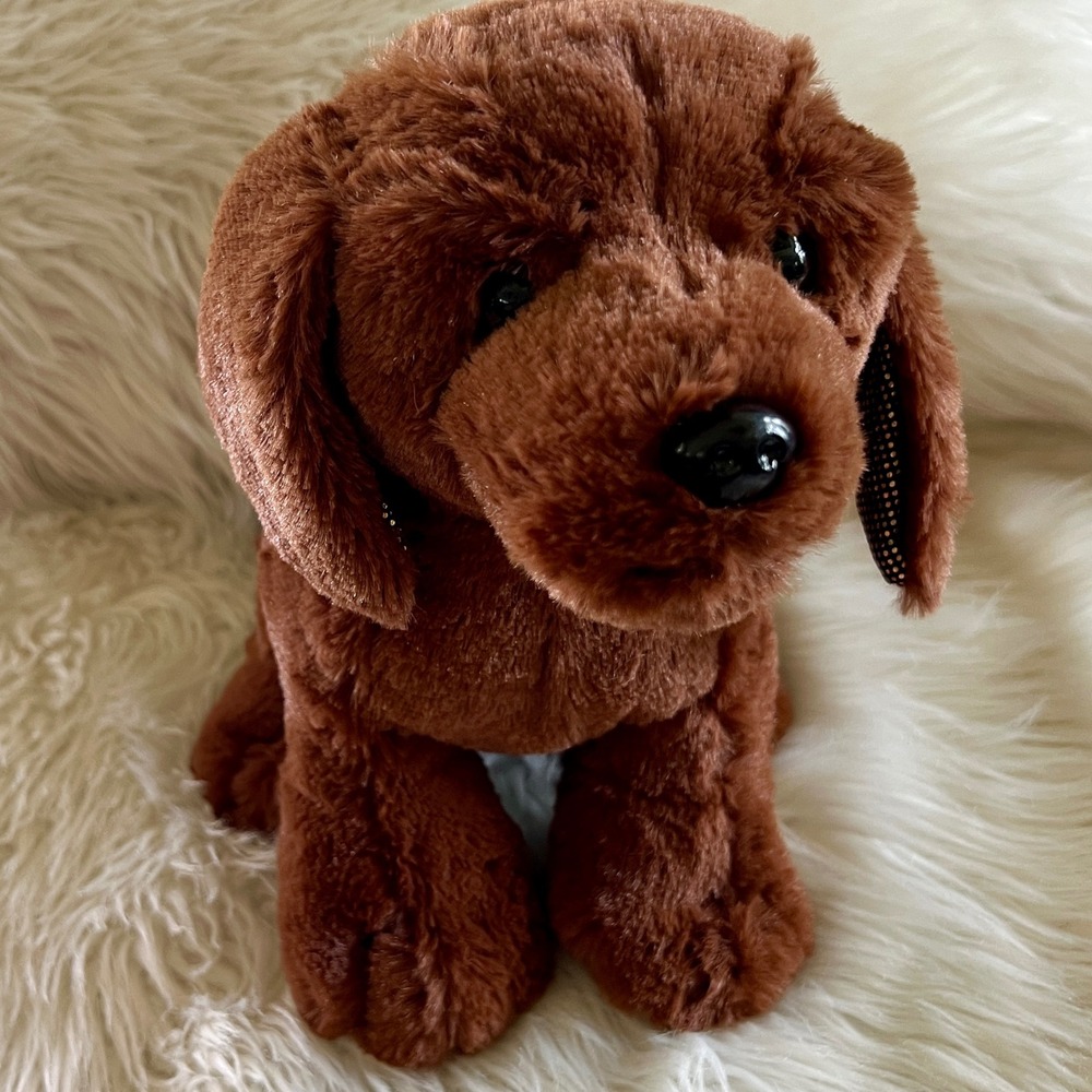 Webkinz Ganz Chocolate Lab Dog Brown Plush Stuffed Animal Shimmer Ears Paws
